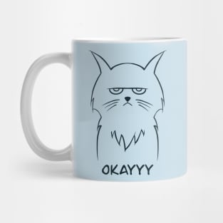 Annoyed cat (Black) Mug